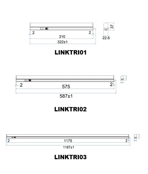 LINKTRI03 Tri-CCT Slim Utility Lights 18W