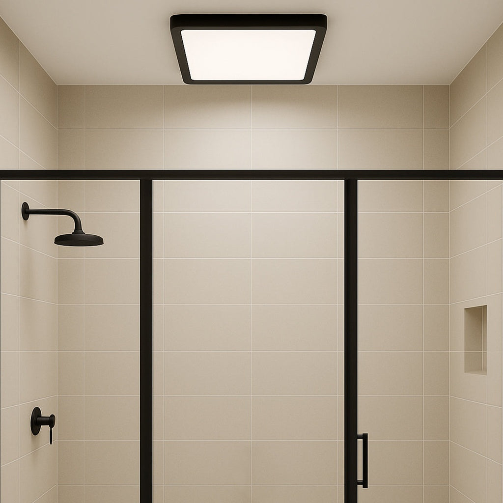 LUNOS 40CM 30W 3CCT SQUARE LED OYSTER DIMMABLE CEILING LIGHT