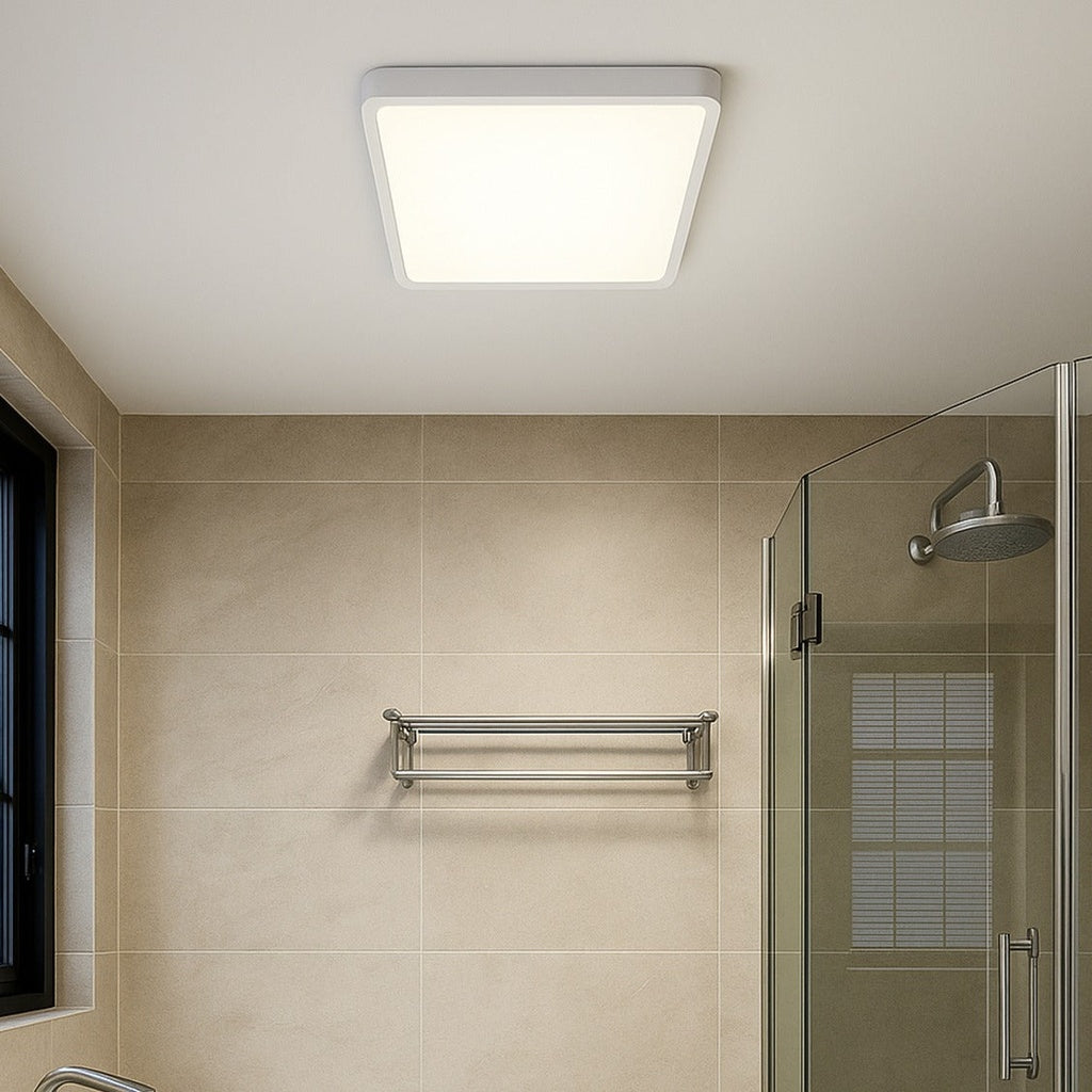 LUNOS 40CM 30W 3CCT SQUARE LED OYSTER DIMMABLE CEILING LIGHT