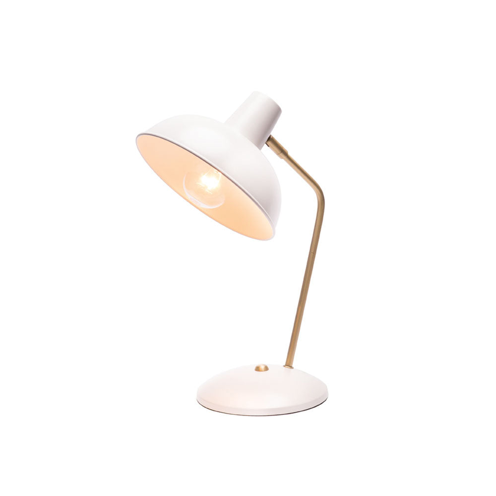 Lucy Table Lamp, Metal Shade (White/Black)