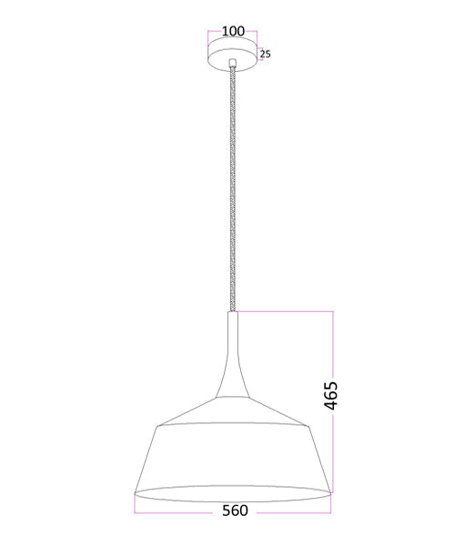 NORDIC Pendant Lights, Small (Black/White)