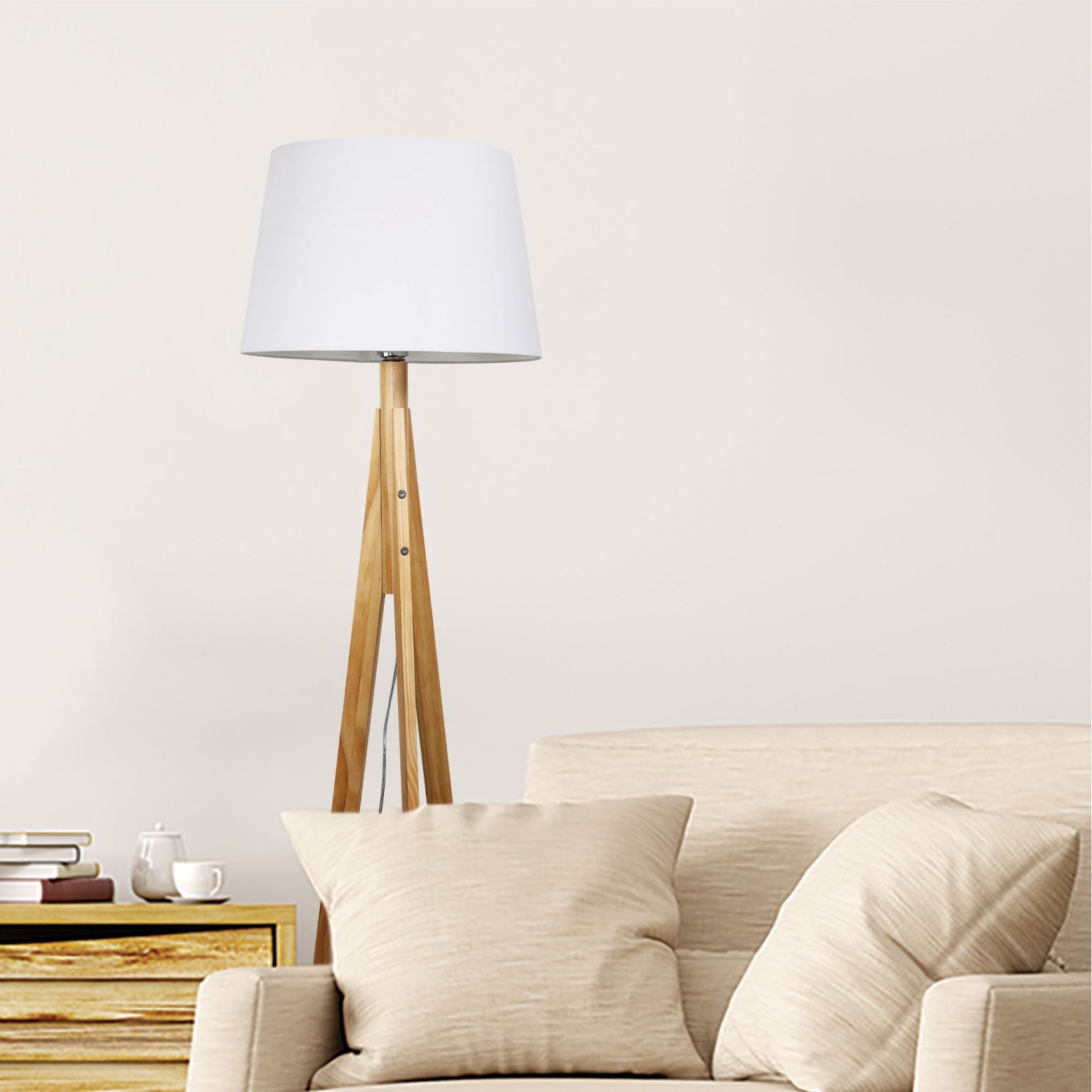 STABB Scandi Wood Tripod Lamp