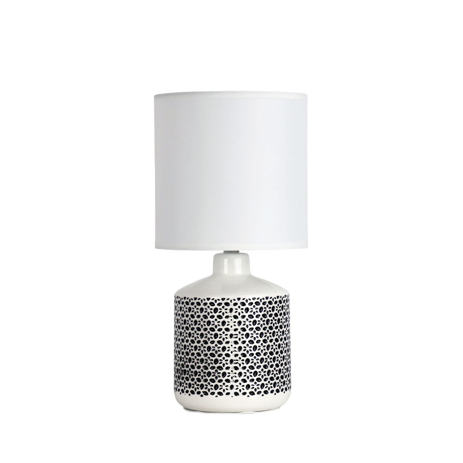CELIA Table Lamp with Ceramic Base and Fabric Shade