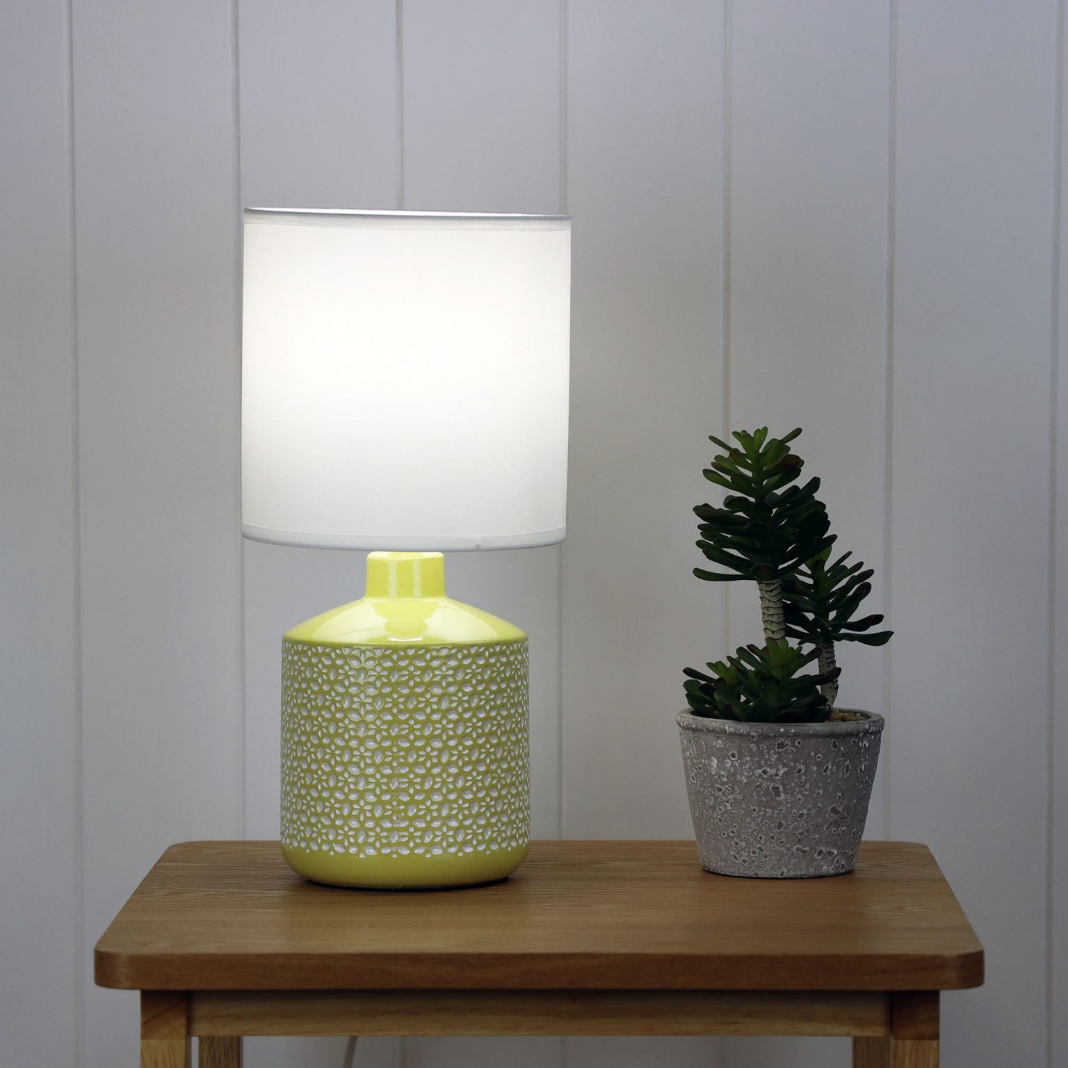 CELIA Table Lamp with Ceramic Base and Fabric Shade