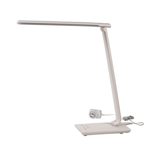 LUKE Desk Lamp, Tri CCT and USB (White)