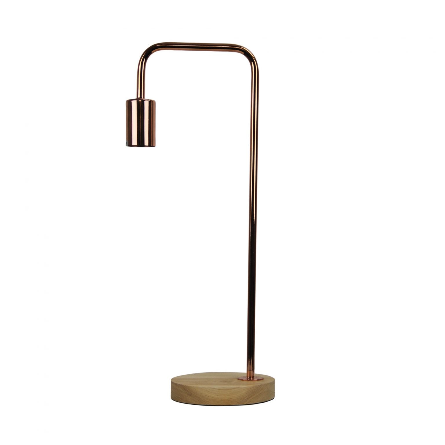 LANE Scandi Table Lamp Black with Timber