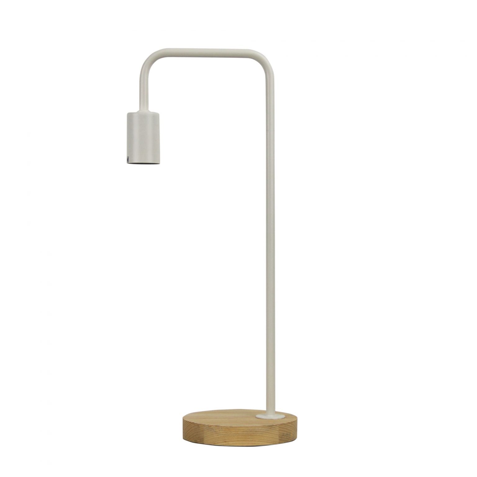 LANE Scandi Table Lamp Black with Timber