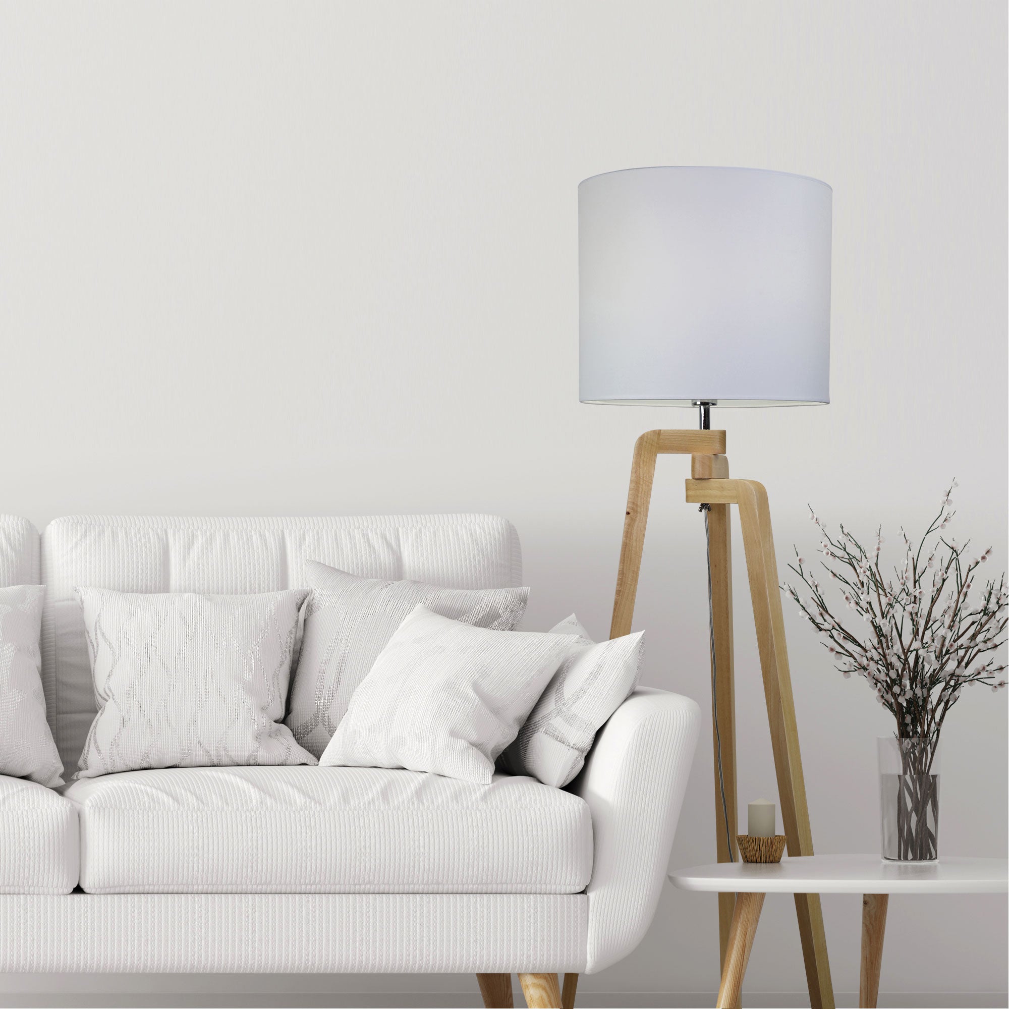 LUND Floor Lamp lifestyle beside sofa