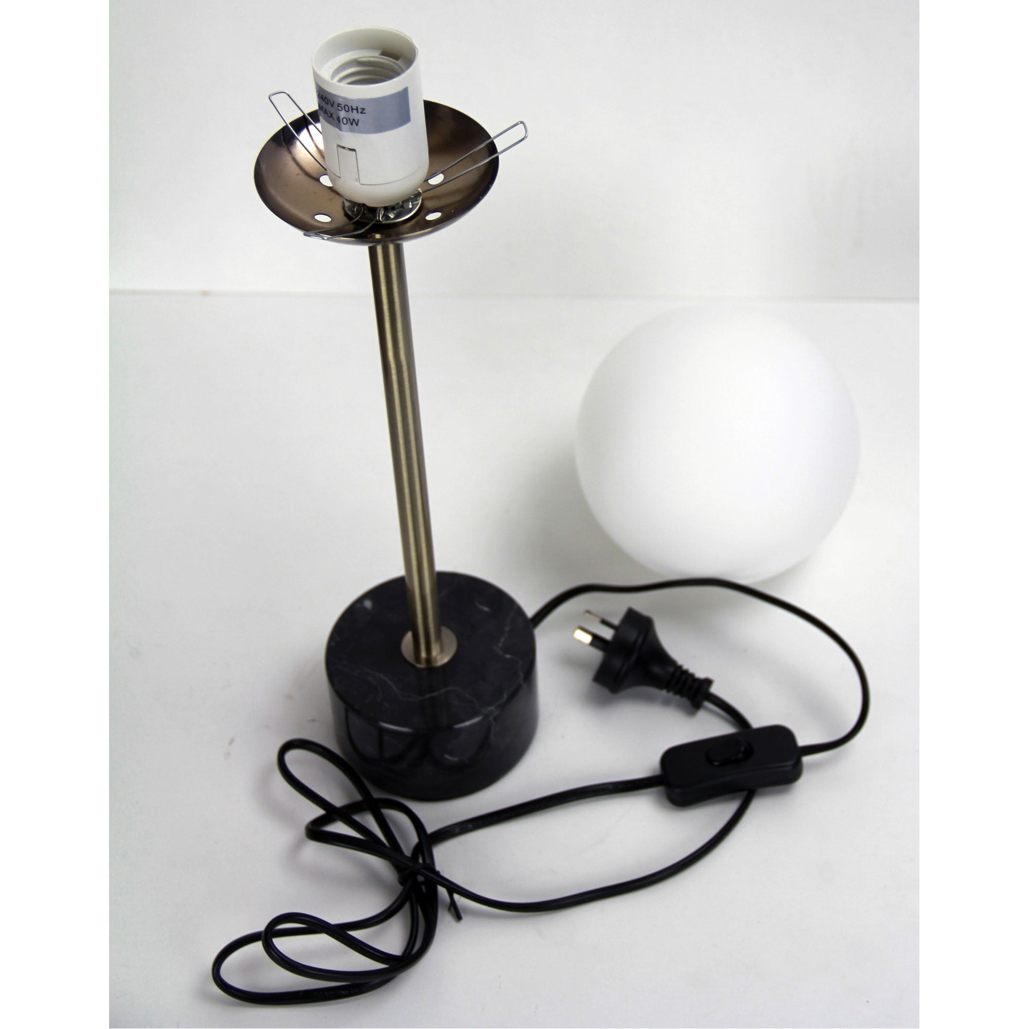 MILTON table lamp disassembled