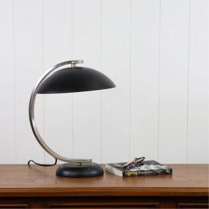 DECO Black Antique Brass/Brushed Chrome Table Lamp