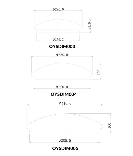 Oyster Downlight, 18W LED (Tri-CCT)