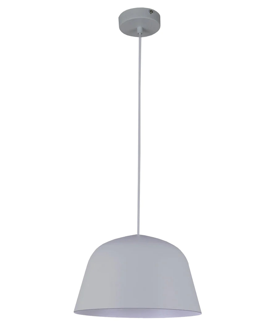 PASTEL Pendant Light, Angled Dome Shade (White/Black/Pink/Grey/Green/Blue/Yellow)