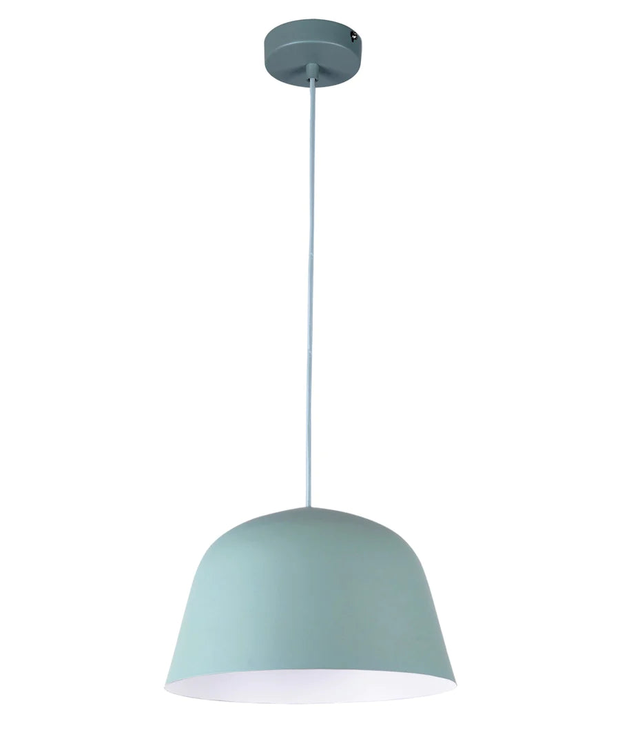 PASTEL Pendant Light, Angled Dome Shade (White/Black/Pink/Grey/Green/Blue/Yellow)