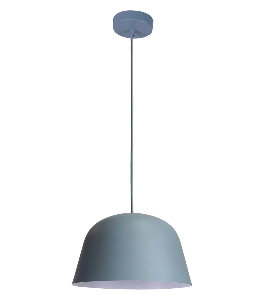 PASTEL Pendant Light, Angled Dome Shade (White/Black/Pink/Grey/Green/Blue/Yellow)