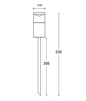 PHARE: Surface Mounted  Anti Glare Bollard and Garden Spike Lights IP54