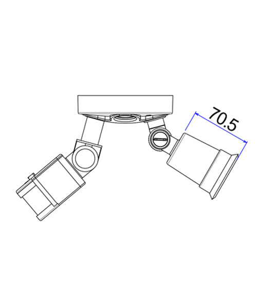 SEC Security LED Lights, Adjustable Two Lights without Sensor