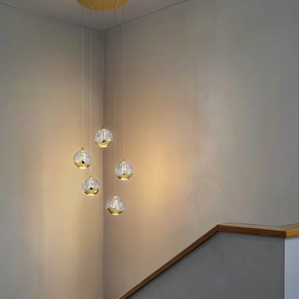 SEGOVIA 5 LED PENDANT LIGHT - GOLD