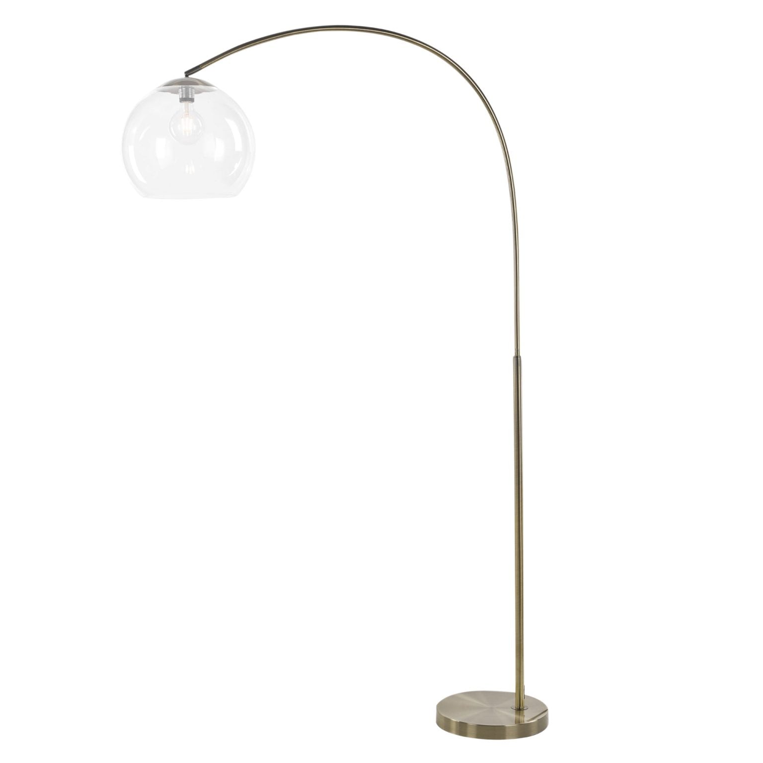 OVER Antique Brass/Black with Acrylic Shade