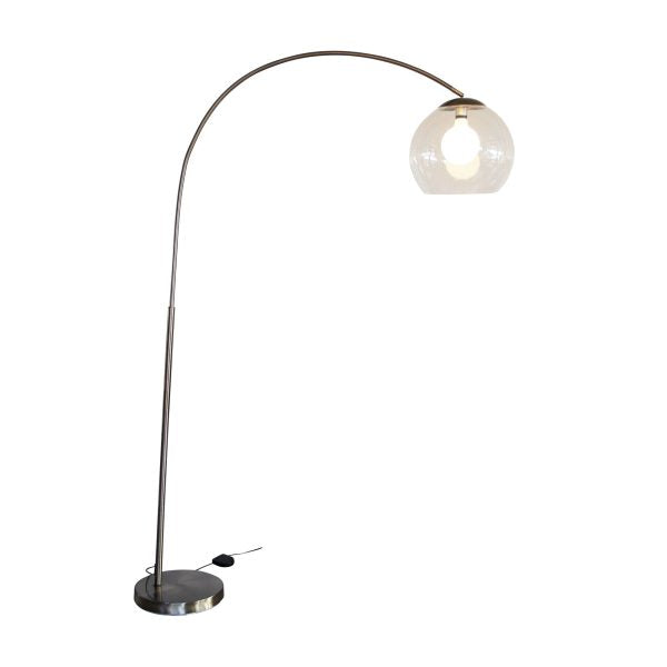 OVER Floor Lamp, Metal Base Acrylic Shade (Antique Brass)