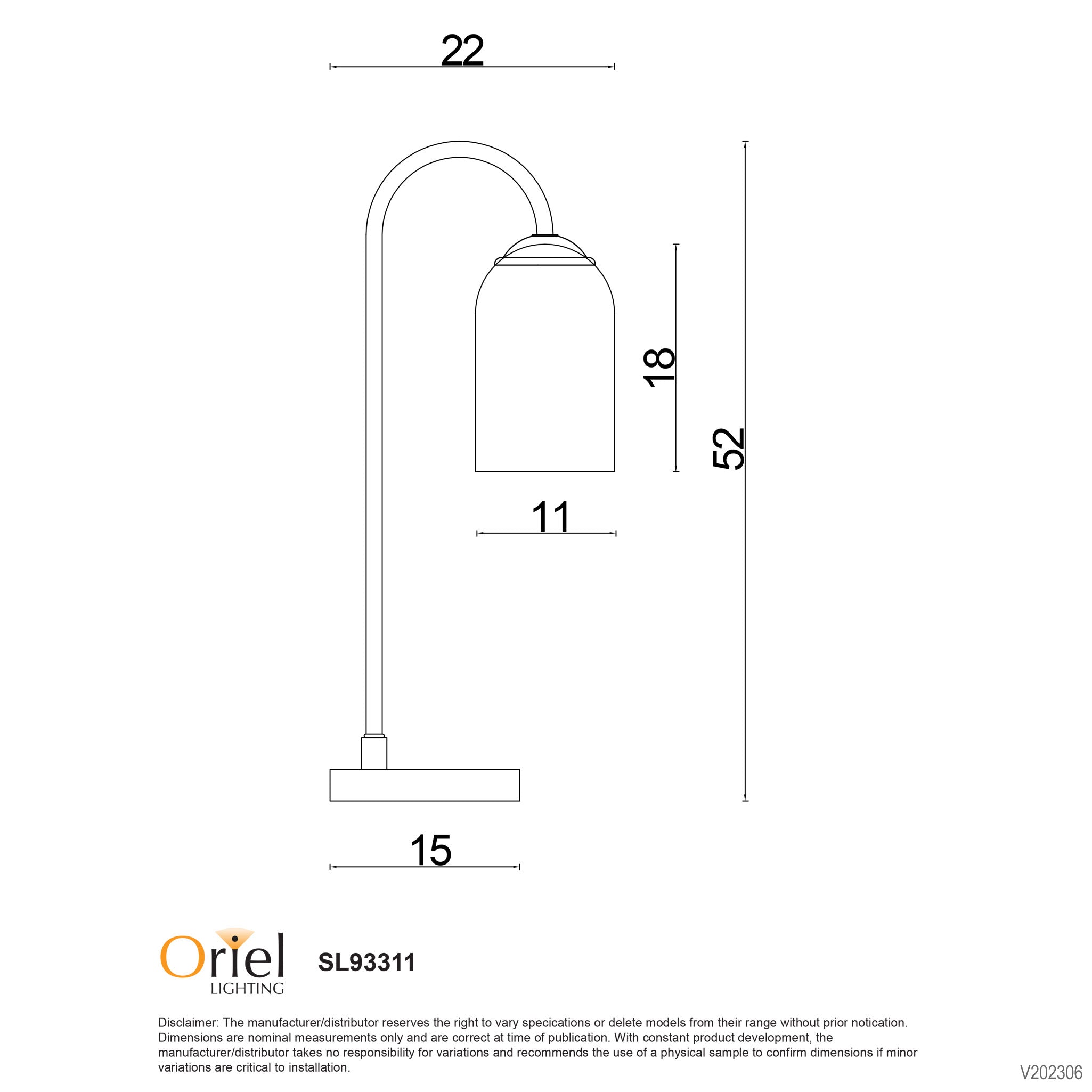 ARLINGTON Opal Matt Glass Table Lamp