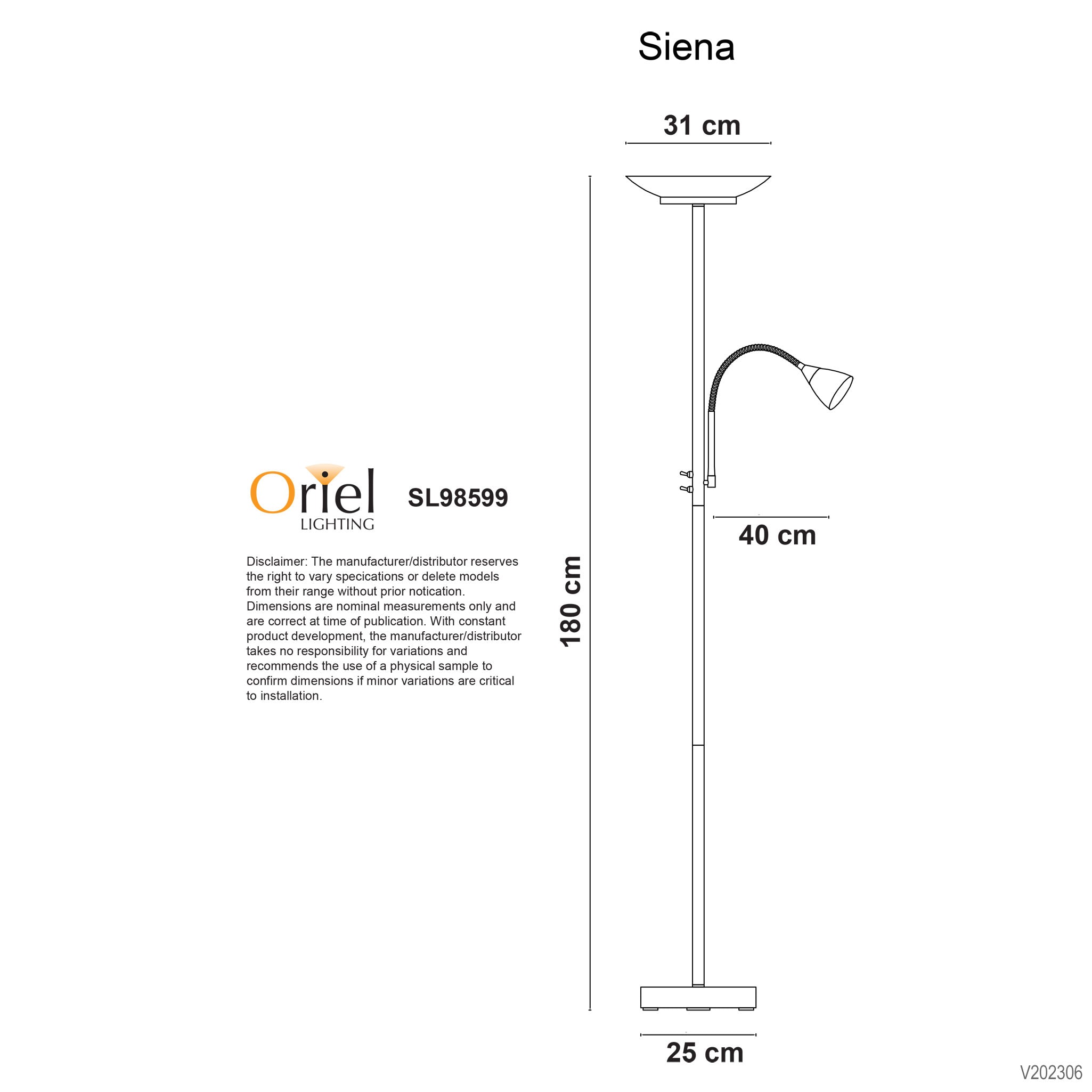 SIENA Floor Lamp dimensions