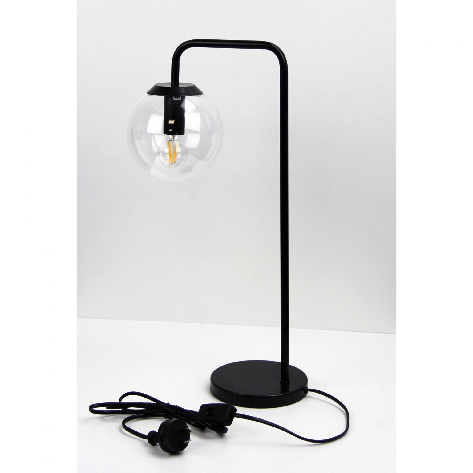 NEWTON Contemporary Clear Glass Lamp