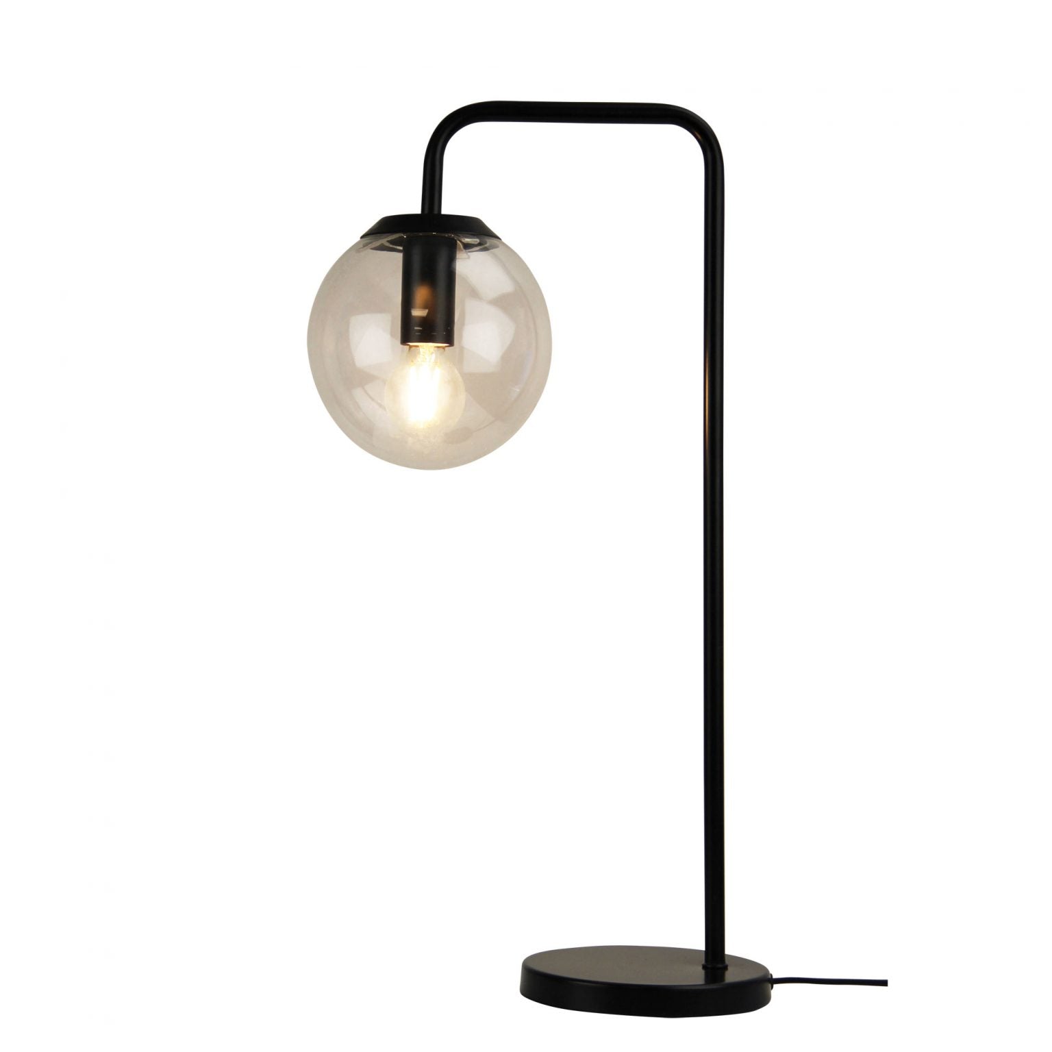 NEWTON Contemporary Clear Glass Lamp