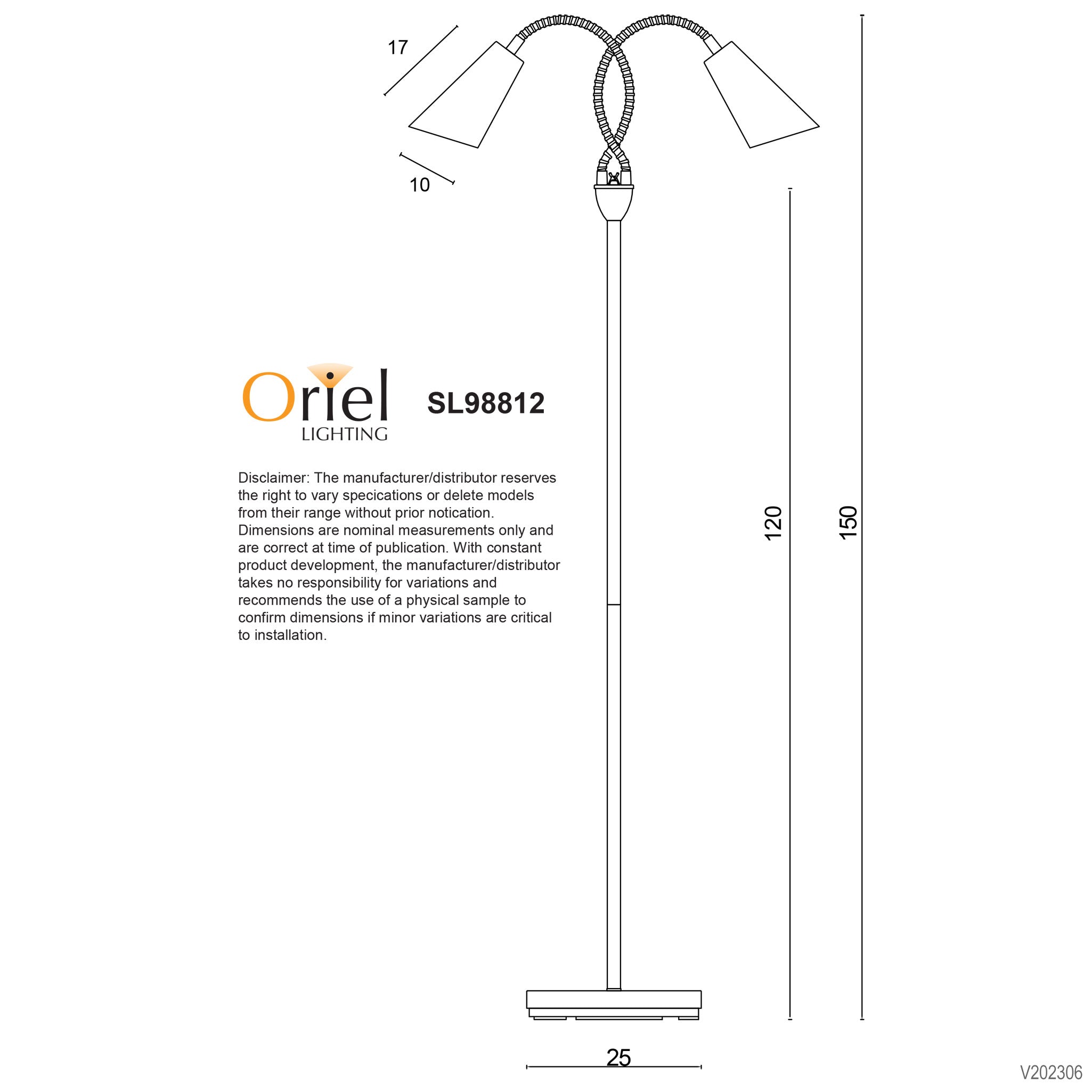 WALT Floor Lamp dimensions