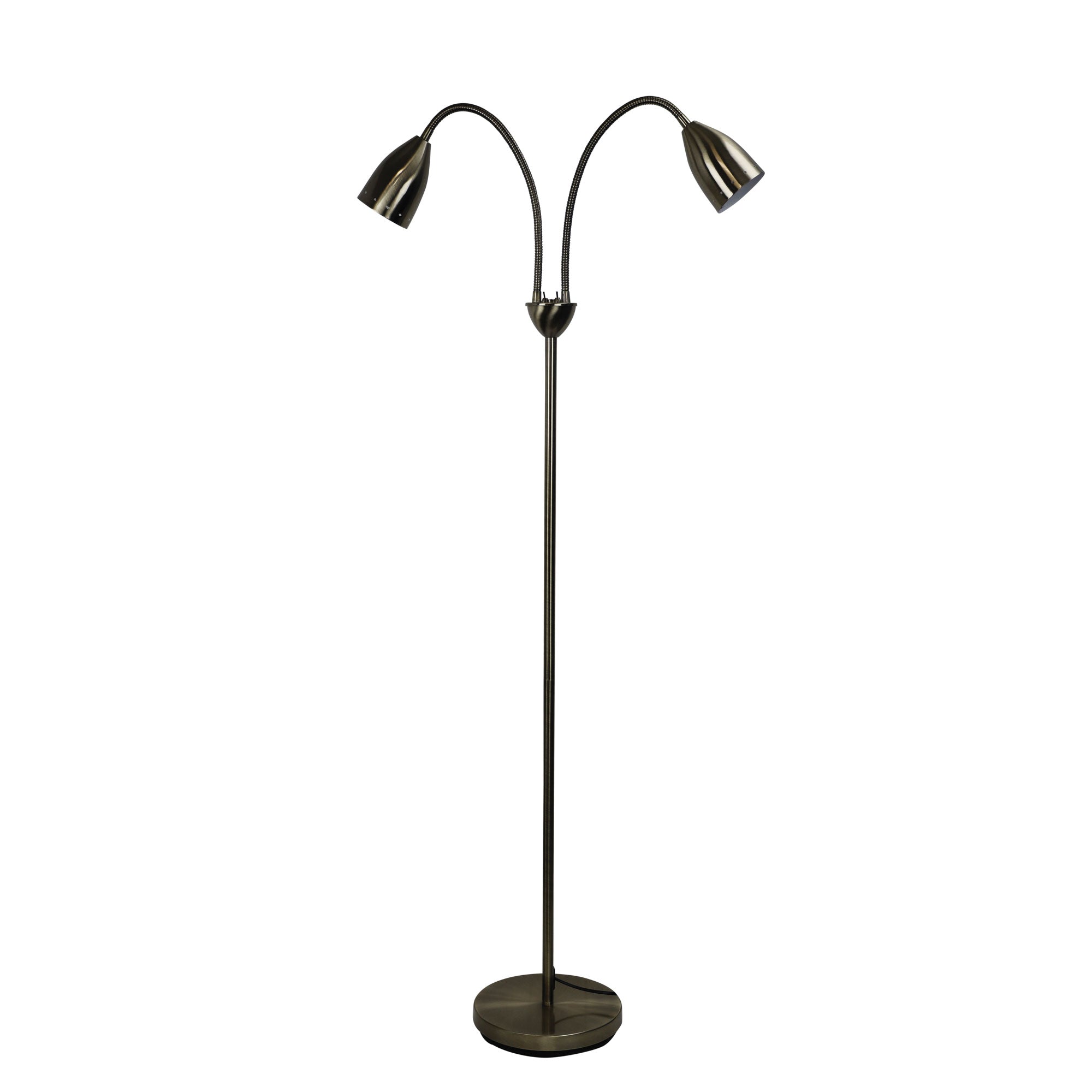 STAN Floor Lamp, Metal Base (Antique Brass)