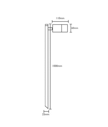 MR16 Exterior Spike Light, Single/Dual Adjustable (Black/316 Stainless Steel)