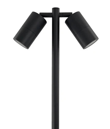 MR16 Exterior Spike Light, Single/Dual Adjustable (Black/316 Stainless Steel)