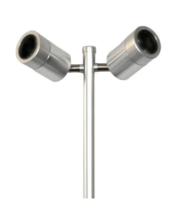 MR16 Exterior Spike Light, Single/Dual Adjustable (Black/316 Stainless Steel)
