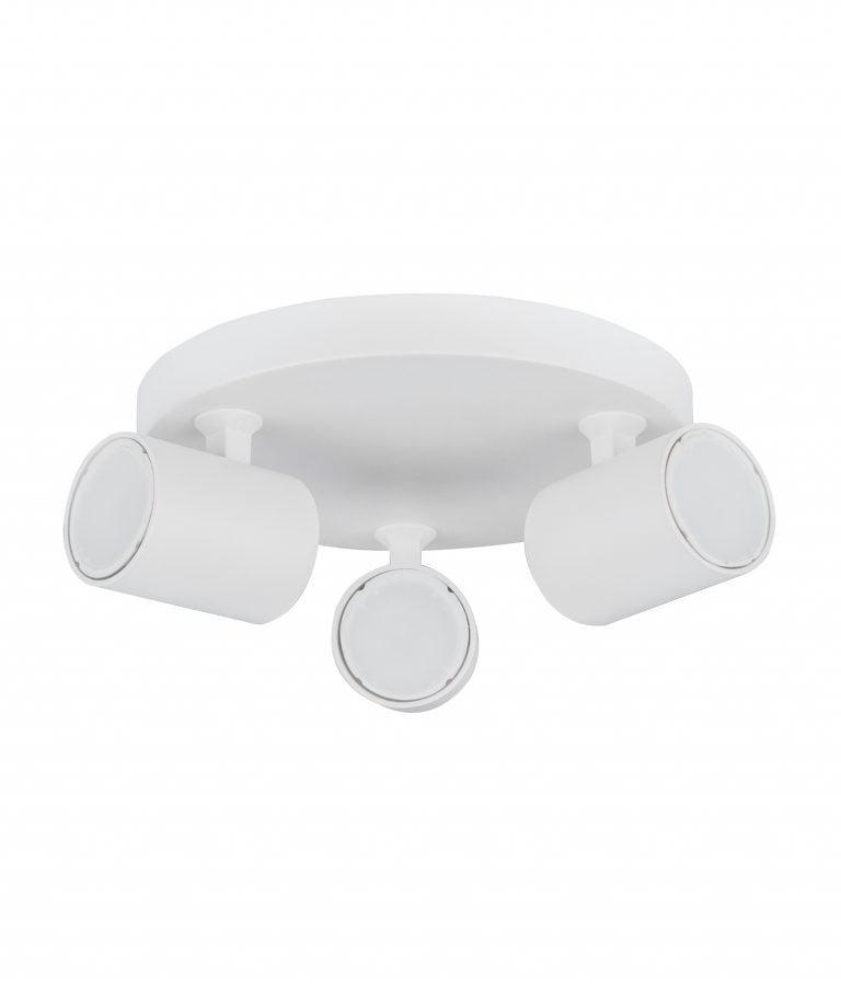Base Spot Led SPOT GU10 LED Spot Light, Three Lights Adjustable Round Base (White ...
