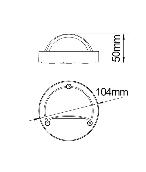 STE Eyelid Exterior LED Step Light, 12V (Black)