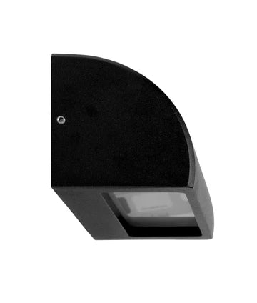 STE: Exterior 12V Bronze/Black Curved Surface Mounted Step / Wall Lights IP65