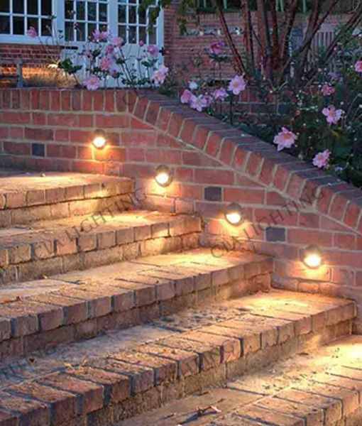 STE Eyelid Exterior LED Step Lights, 12V (Bronze/Brass)