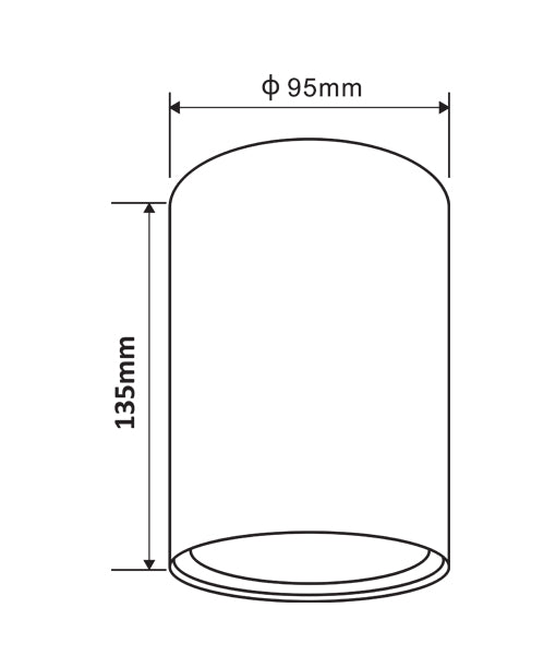 SURFACE GU10 Down Light, 35W (Powder Pink/Coffee Liqueur)