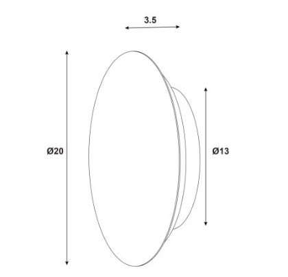 DOT.20 & .25 Wall Light BLACK
