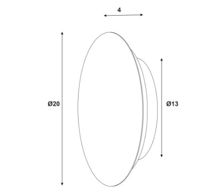 DOT.20 & .25 Wall Light NATURAL WOOD