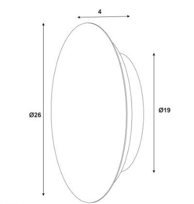 DOT.20 & .25 Wall Light NATURAL WOOD