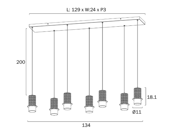 KOLISA LIGHT BAR PENDANT