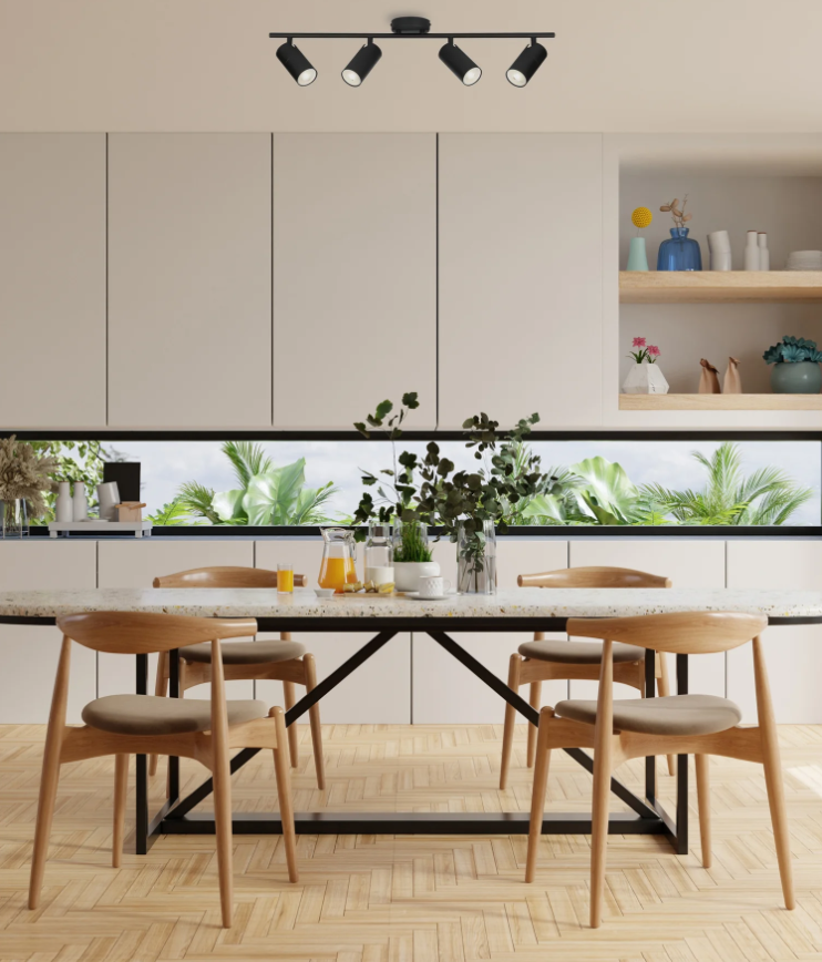 LENGAN: Interior Four Heads Adjustable Round Base Spot Lights
