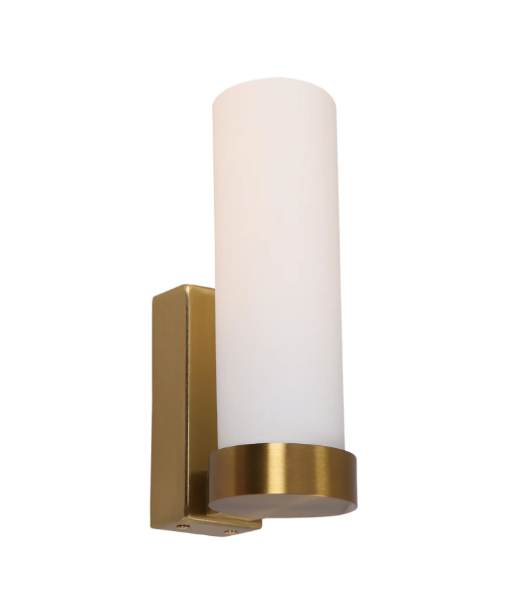 VARA: Interior Tubular Opal Glass Wall Lights