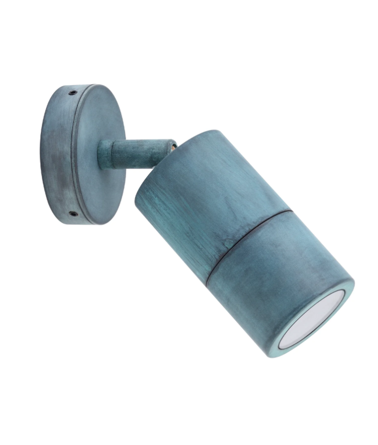 GU10 Exterior Wall Pillar Spot Lights (Solid Patina Brass) IP65
