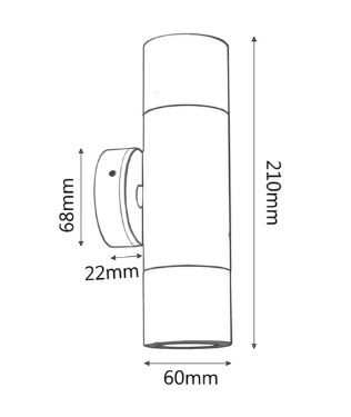 GU10 Exterior Wall Pillar Spot Lights (Solid Patina Brass) IP65