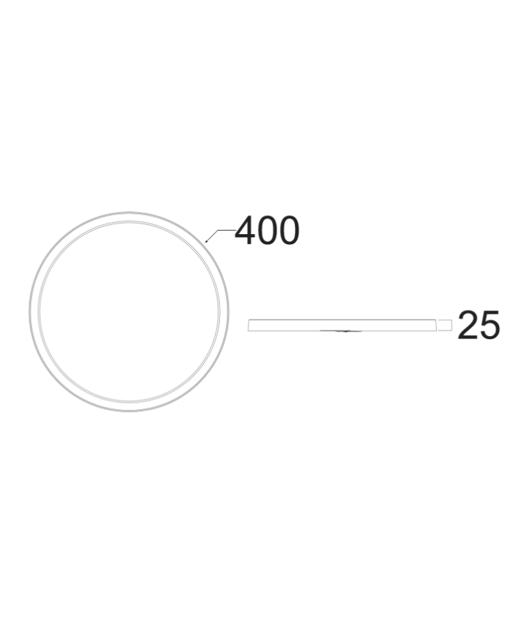OYSTRI: LED Slim Tri-CCT Dimmable Oyster Lights IP54 IK03