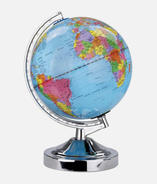 World globe touch lamp