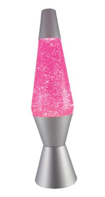 Pink Glitter Lamp