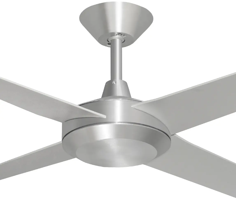 Concept AC Ceiling Fan – Brushed Aluminium with Silver Blades 52″