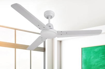 Roma J-Hook 56" Ceiling Fan White